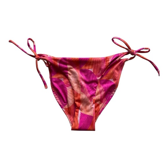 Peixoto Tonie Grapefruit Grove Pink and Orange Tie Bikini Bottom XS - Picture 3 of 14